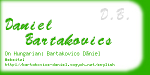daniel bartakovics business card