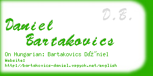 daniel bartakovics business card